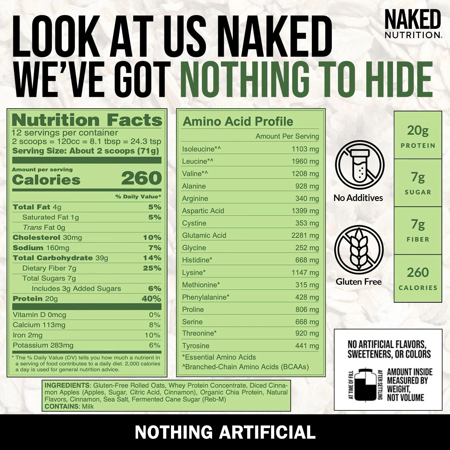Green Apple Cinnamon Protein Oats | Naked Oats - Image 4