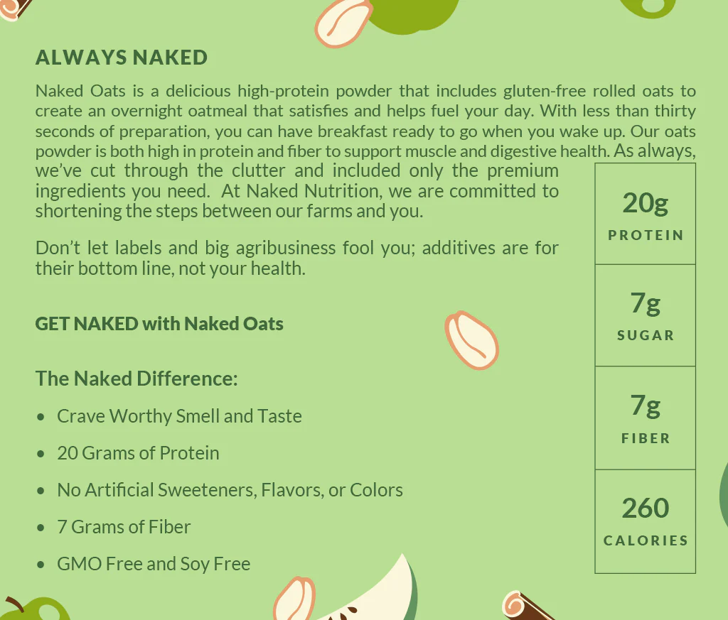 Green Apple Cinnamon Protein Oats | Naked Oats - Image 5