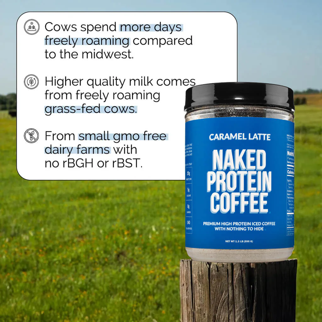 Caramel Latte Protein Iced Coffee | Naked Protein Coffee - 17 Servings - Image 2