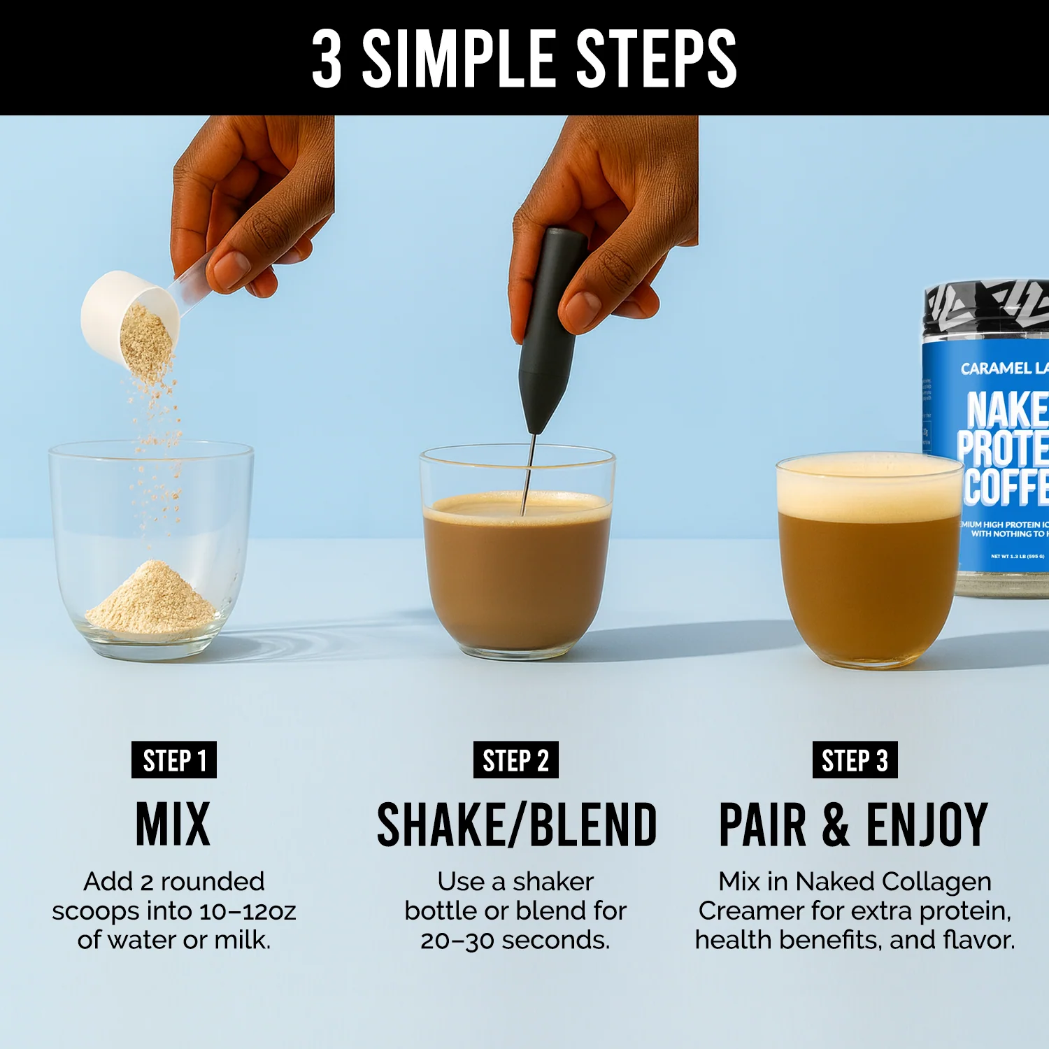 Caramel Latte Protein Iced Coffee | Naked Protein Coffee - 17 Servings - Image 7