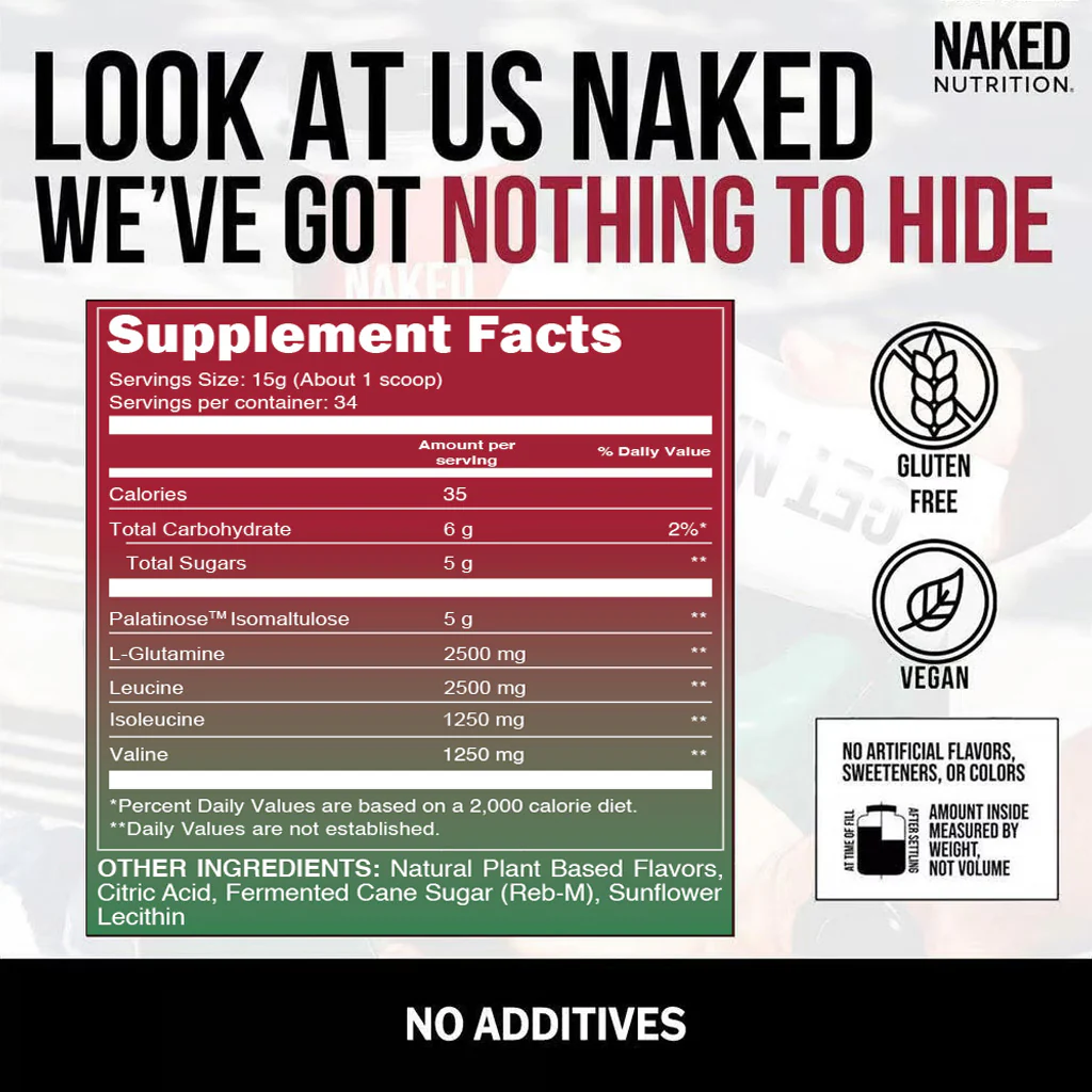 Cherry Lime Branched Chain Amino Acids | Naked BCAAs - 34 Servings - Image 2