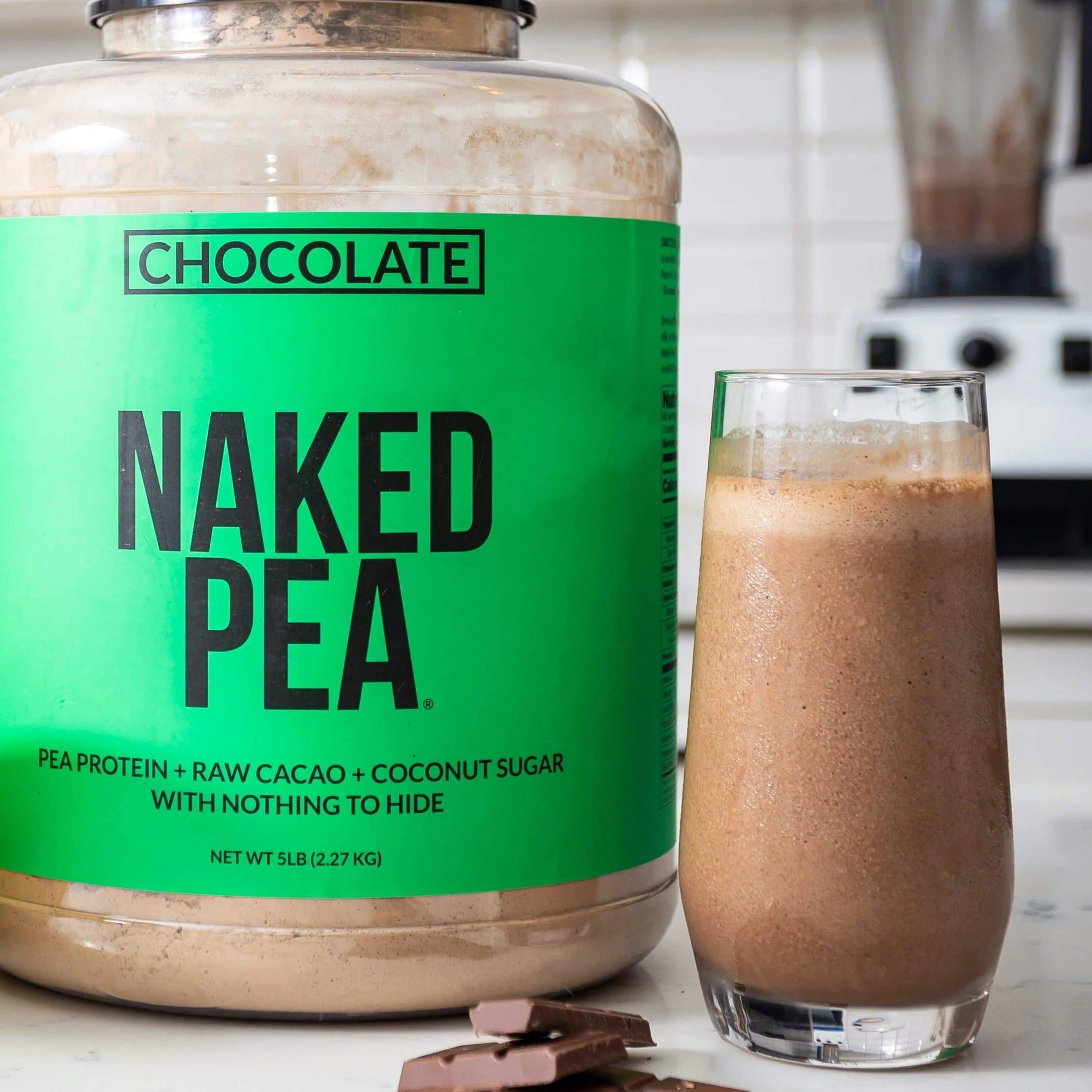 Chocolate Pea Protein Powder | Naked Chocolate Pea - 1LB - Image 6
