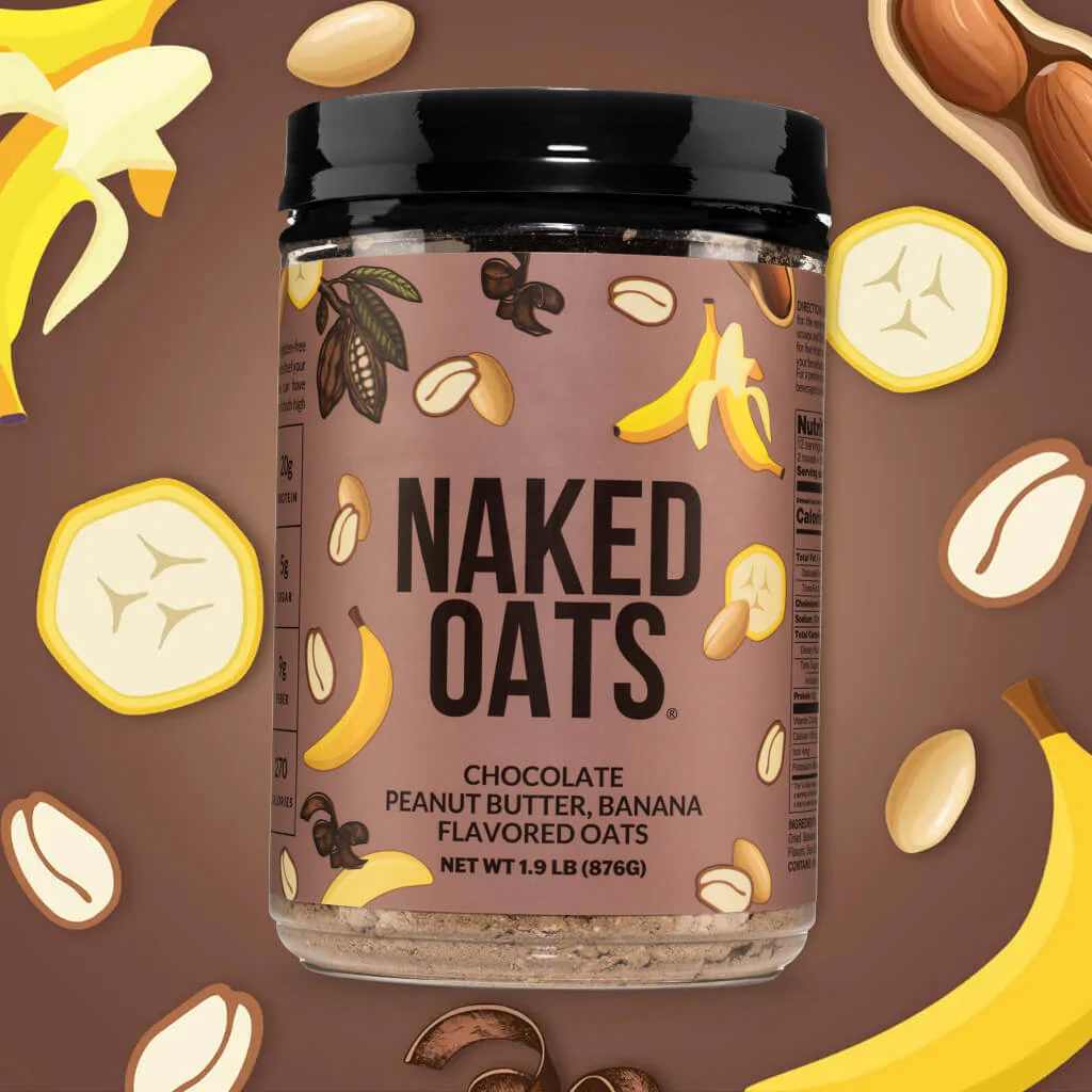 Chocolate Peanut Butter Banana Protein Oats | Naked Oats - Image 6