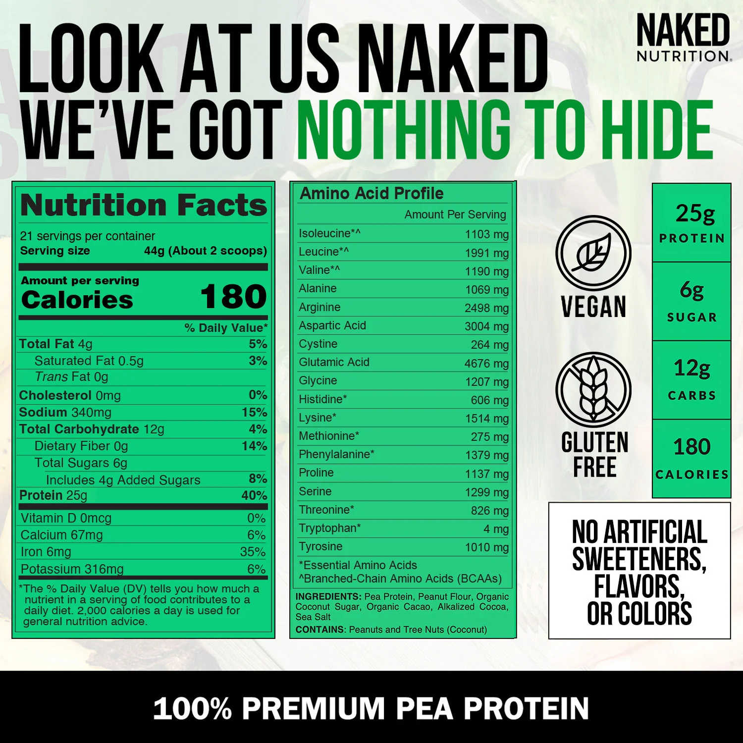 Chocolate Peanut Butter Pea Protein Powder | Naked Pea - 2LB - Image 4