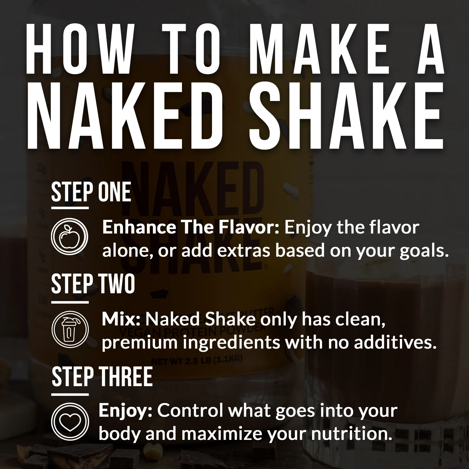 Chocolate PB Protein Shake | Naked Shake - 30 Servings - Image 7