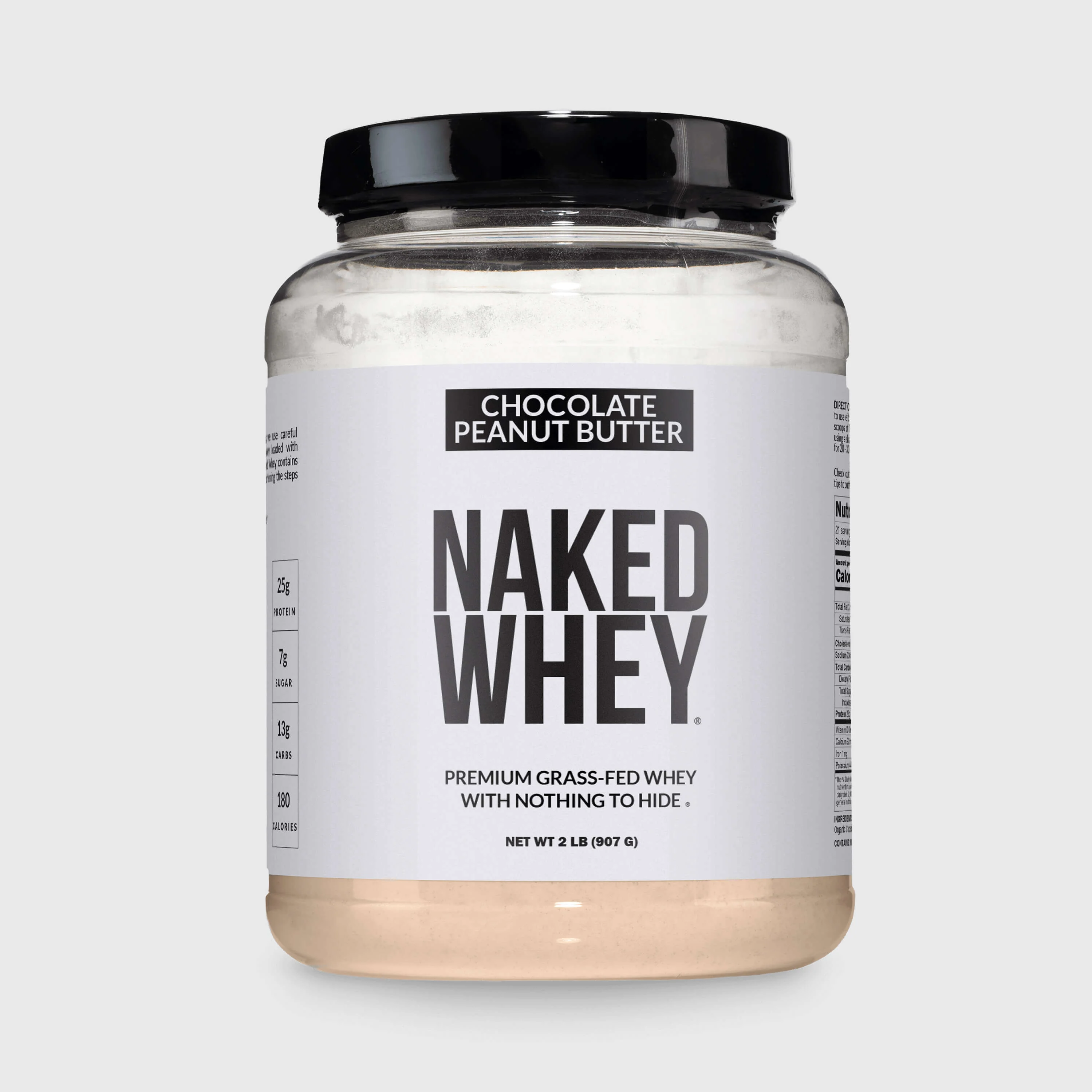 Chocolate Peanut Butter Whey Protein Powder 2LB | Naked Whey - 2LB
