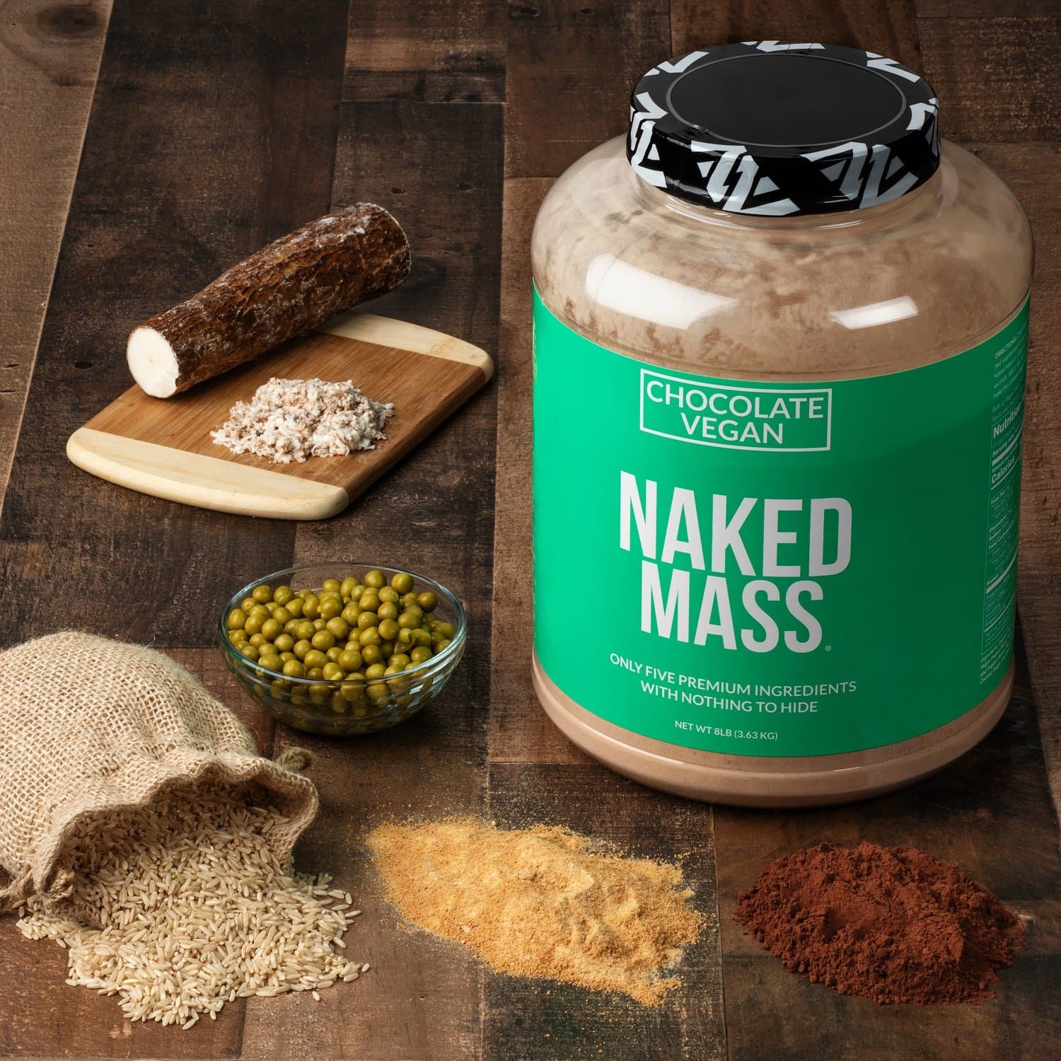 Chocolate Vegan Mass Gainer Supplement | Naked Vegan Mass - 12LB - Image 7