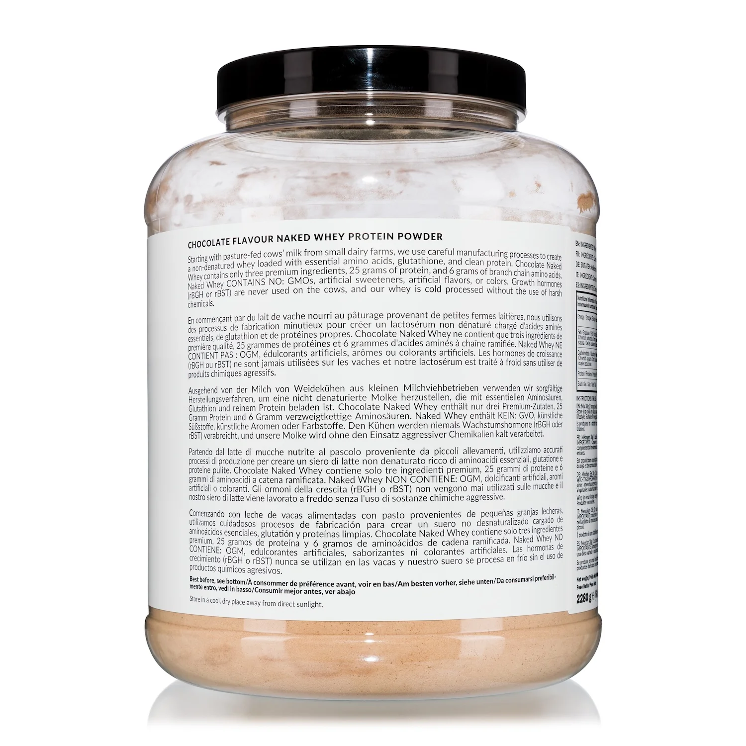 Chocolate Whey Protein Powder | Naked Chocolate Whey - 2280g - Image 5