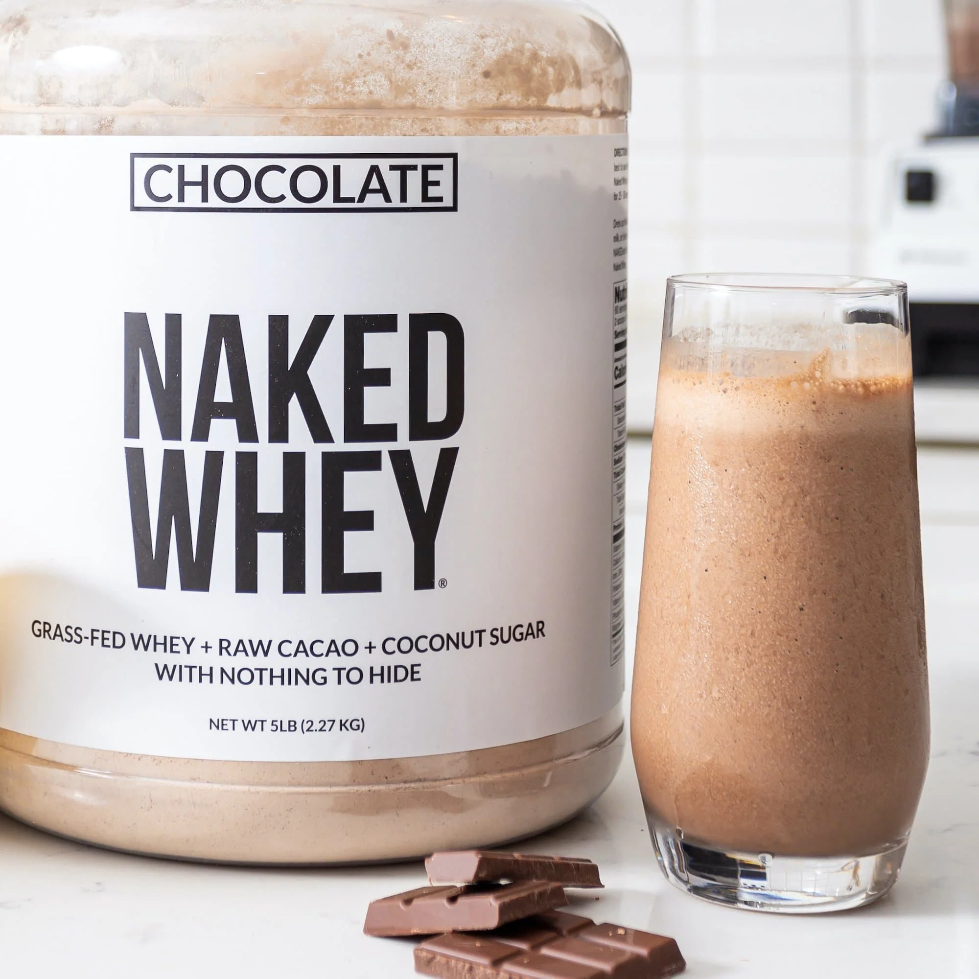 Chocolate Whey Protein Powder | Naked Chocolate Whey - 2LB - Image 9
