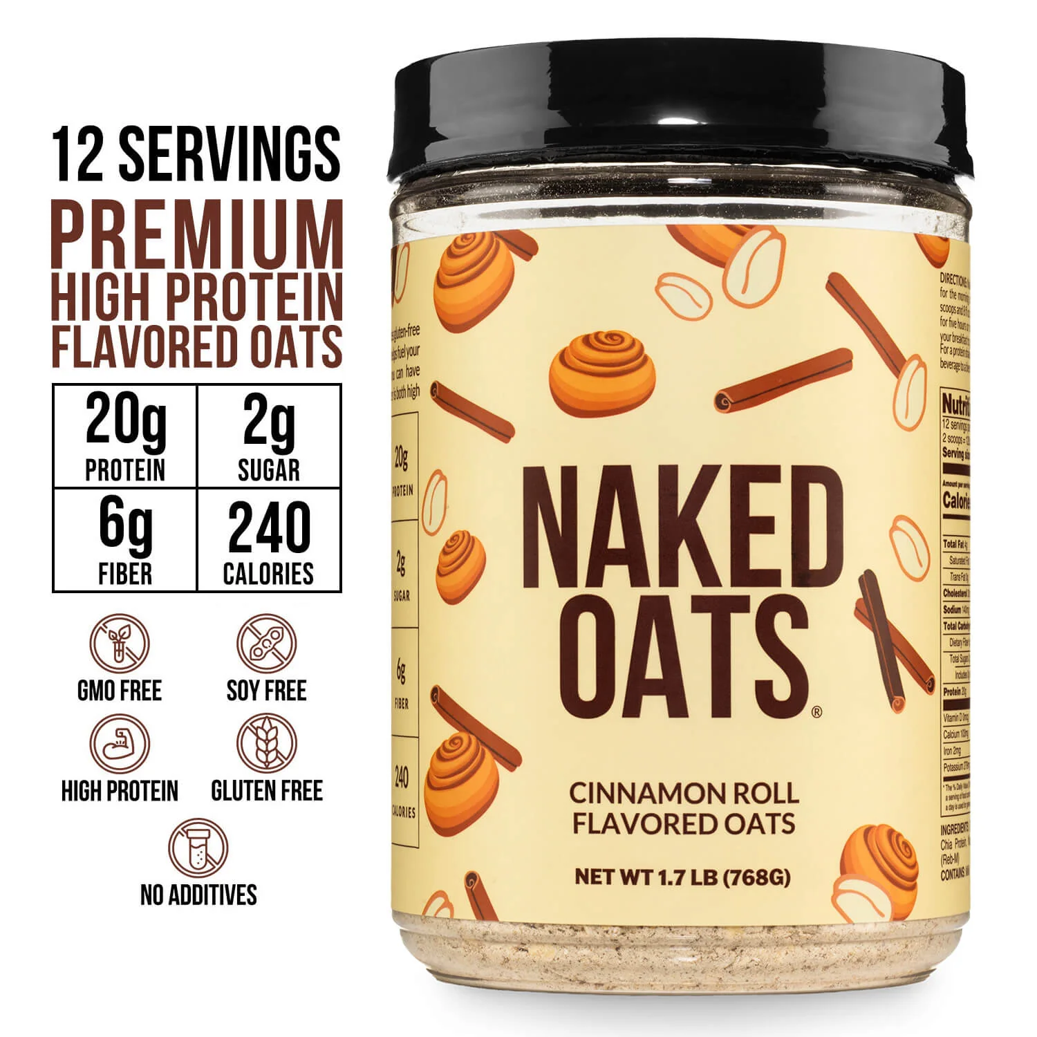Cinnamon Roll Protein Oats | Naked Oats - Image 3