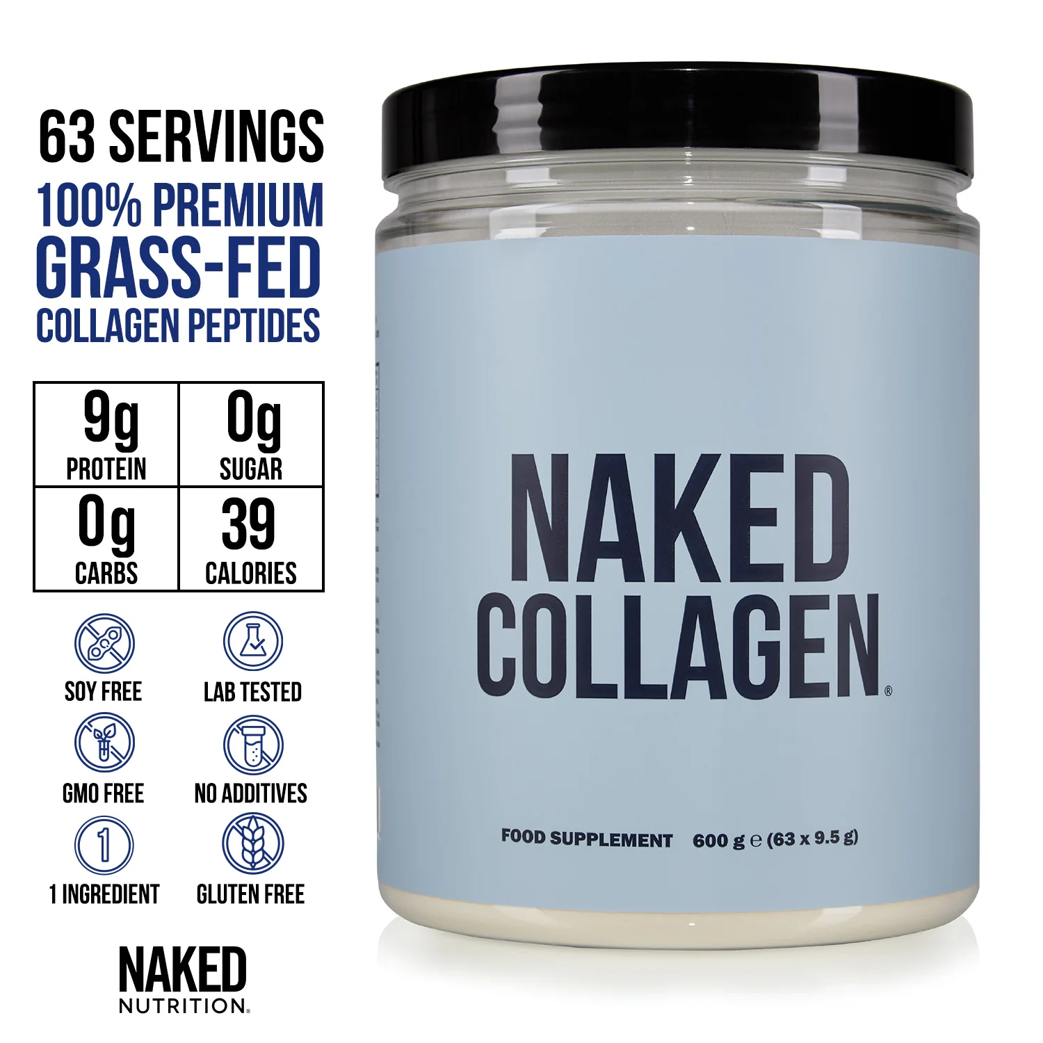 Collagen Peptides Protein | Naked Collagen - 600g - Image 3