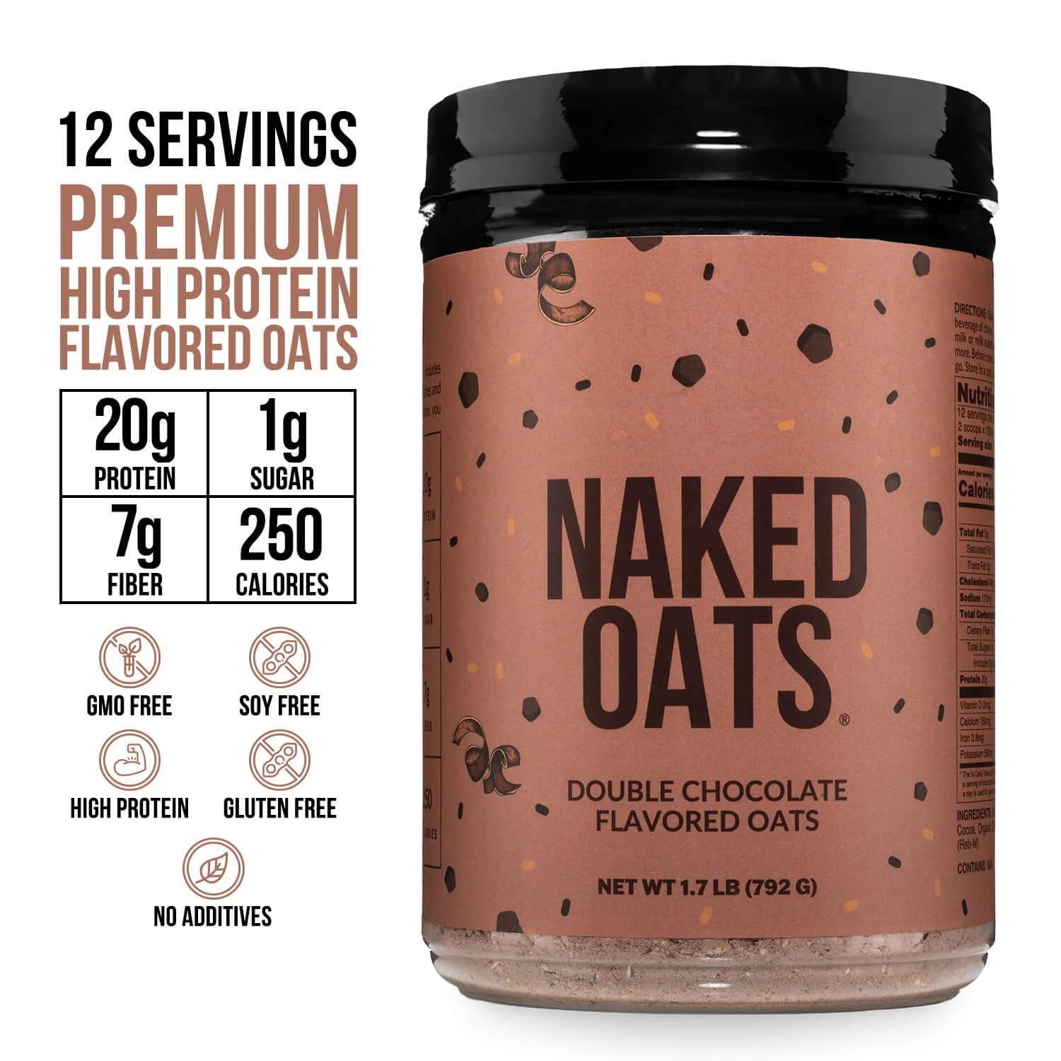 Double Chocolate Protein Oats | Naked Oats - Image 3