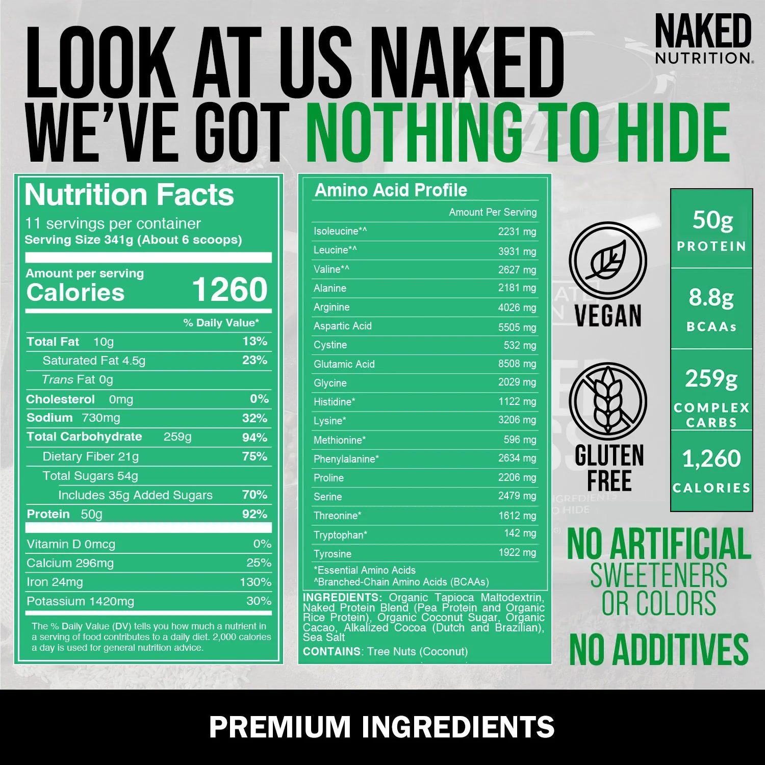 Double Chocolate Vegan Mass Gainer Supplement | Naked Vegan Mass - 8LB - Image 5