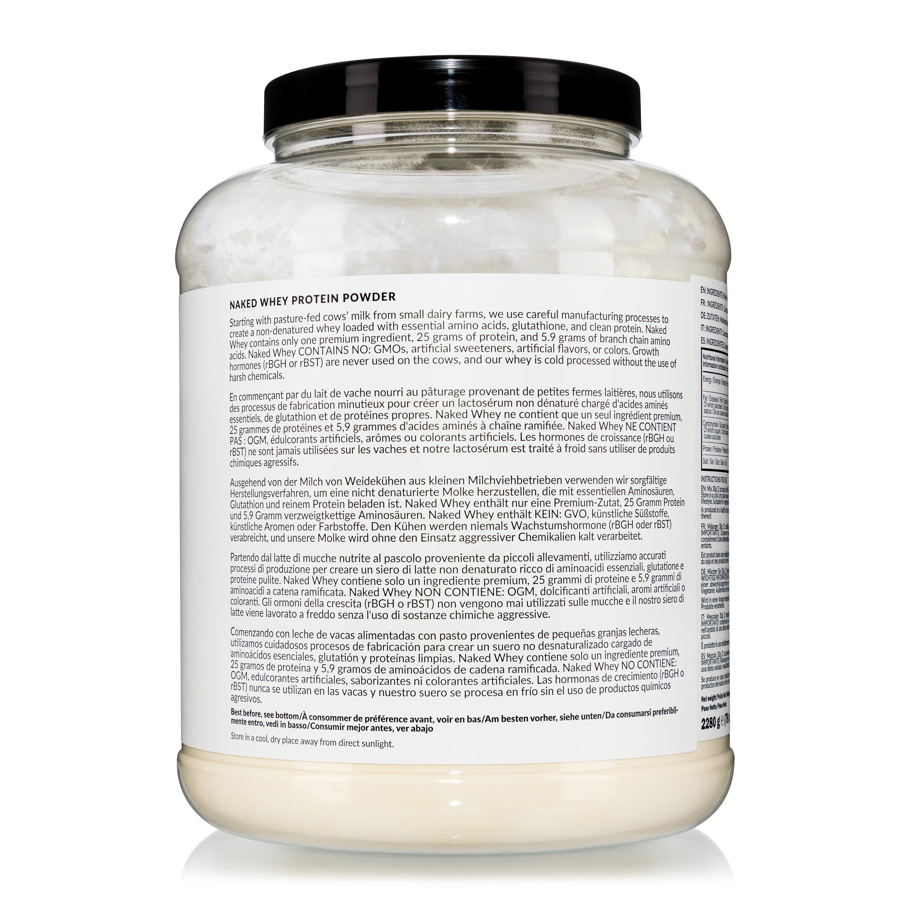 Grass Fed Whey Protein Powder | Naked Whey - 2280g - Image 5