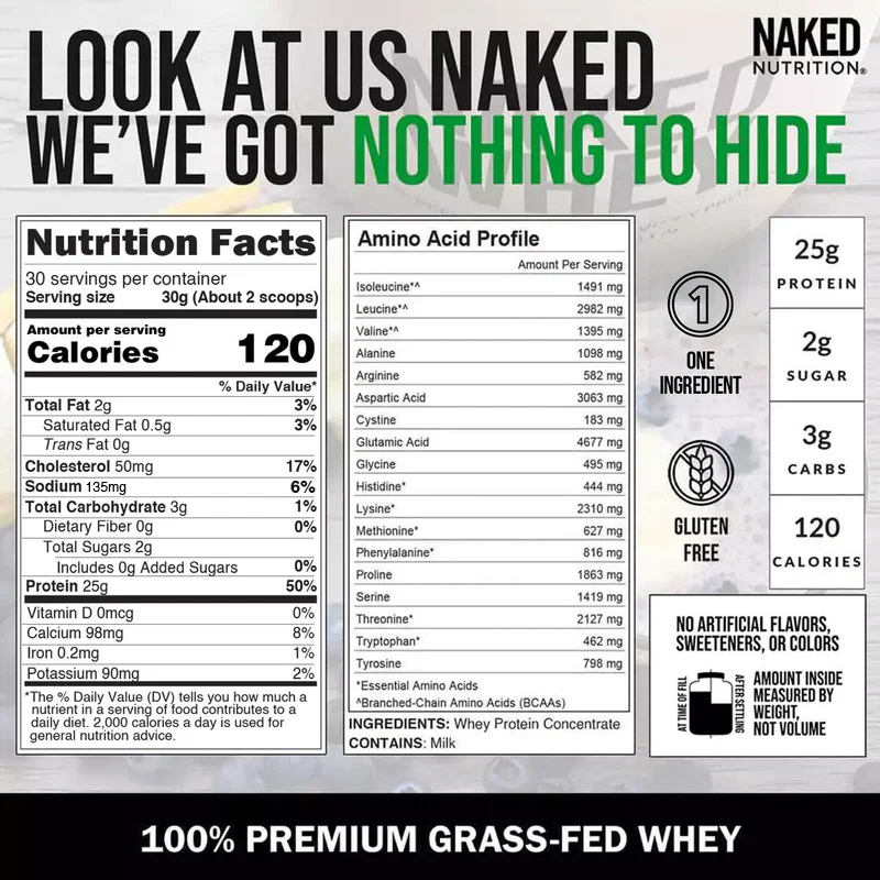 Grass Fed Whey Protein Powder | Naked Whey - 2LB - Image 5