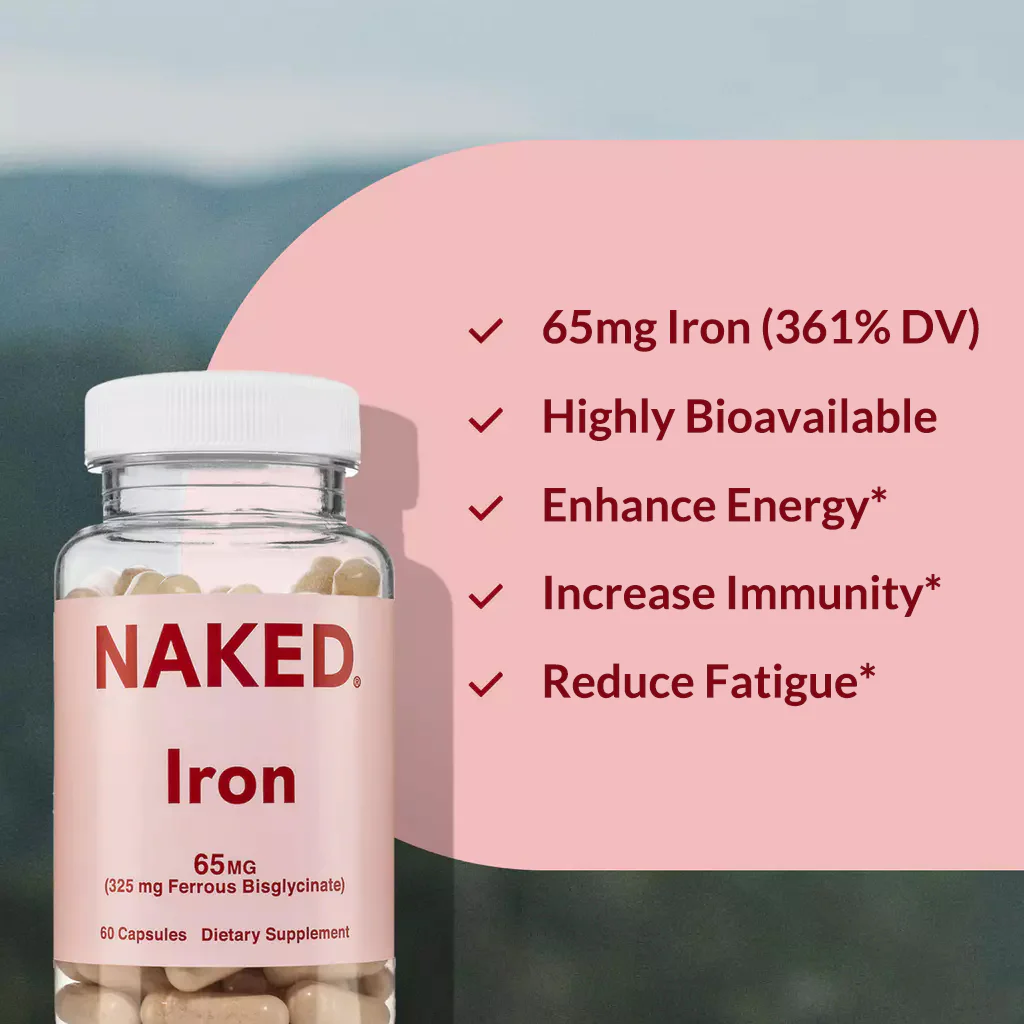 Daily Iron Supplement | Naked Iron - 60 Capsules - Image 3