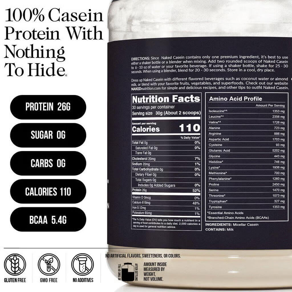 Micellar Casein Protein Powder | Naked Casein - 2LB - Image 3