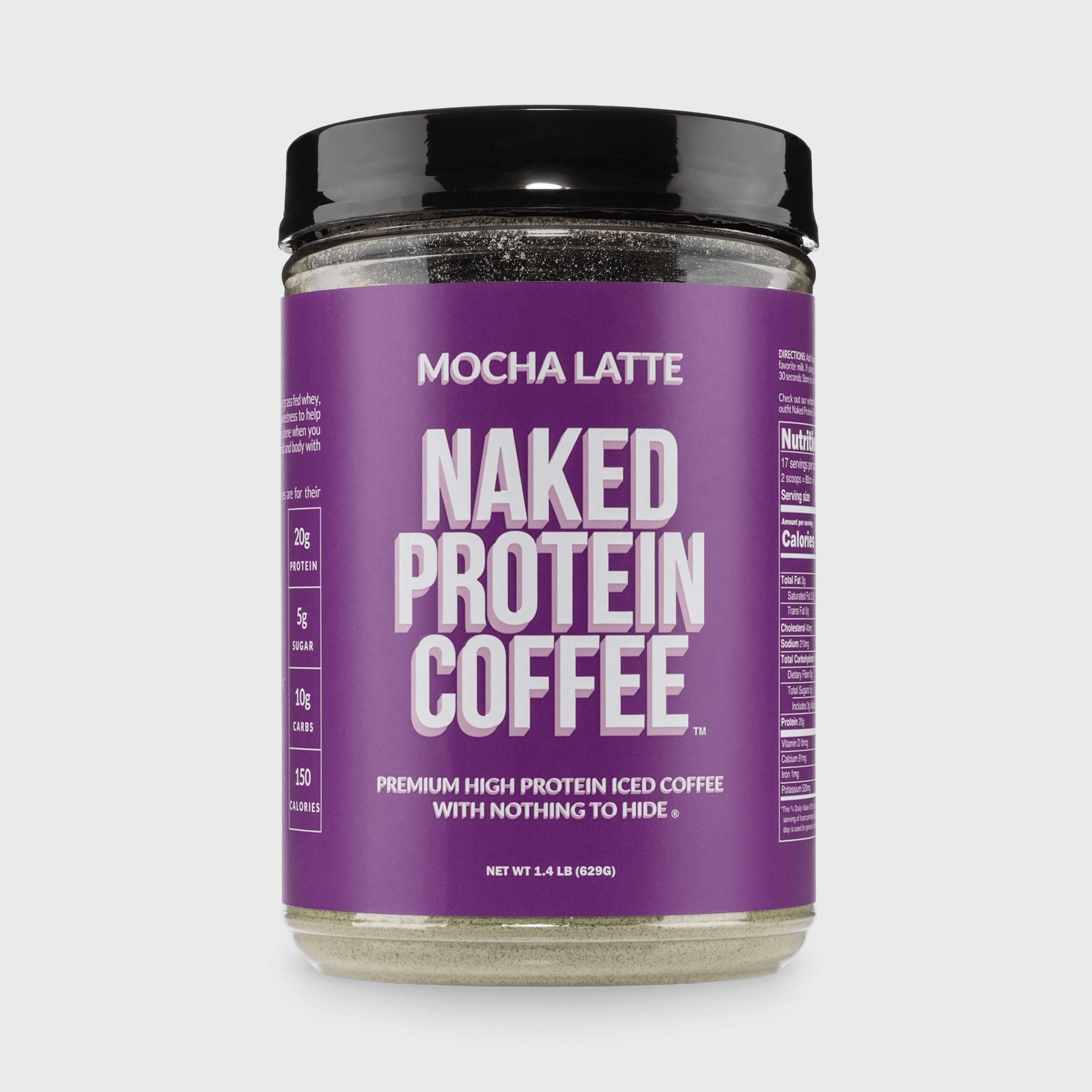 Mocha Latte Protein Iced Coffee | Naked Protein Coffee - 17 Servings