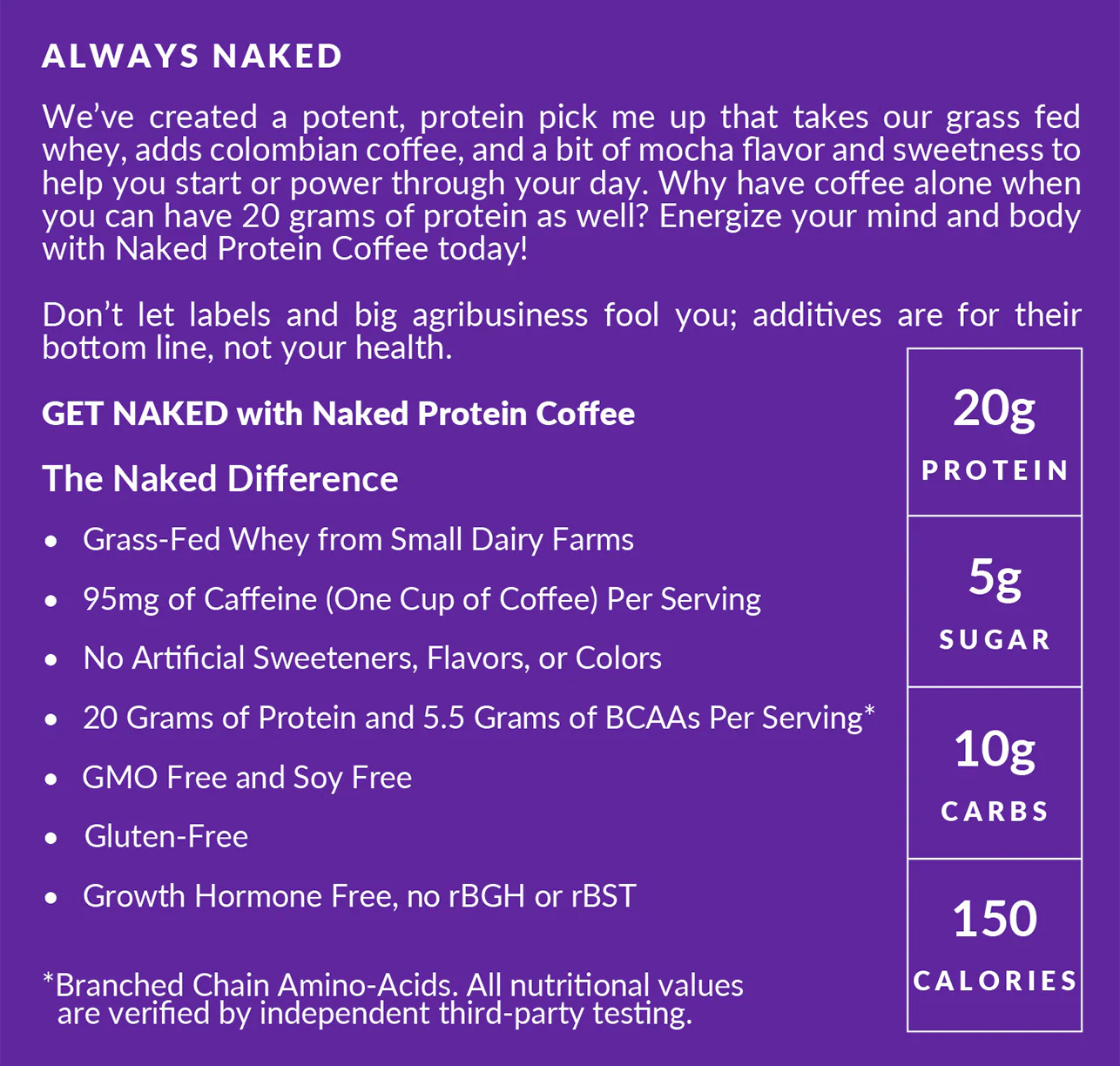 Mocha Latte Protein Iced Coffee | Naked Protein Coffee - 17 Servings - Image 2