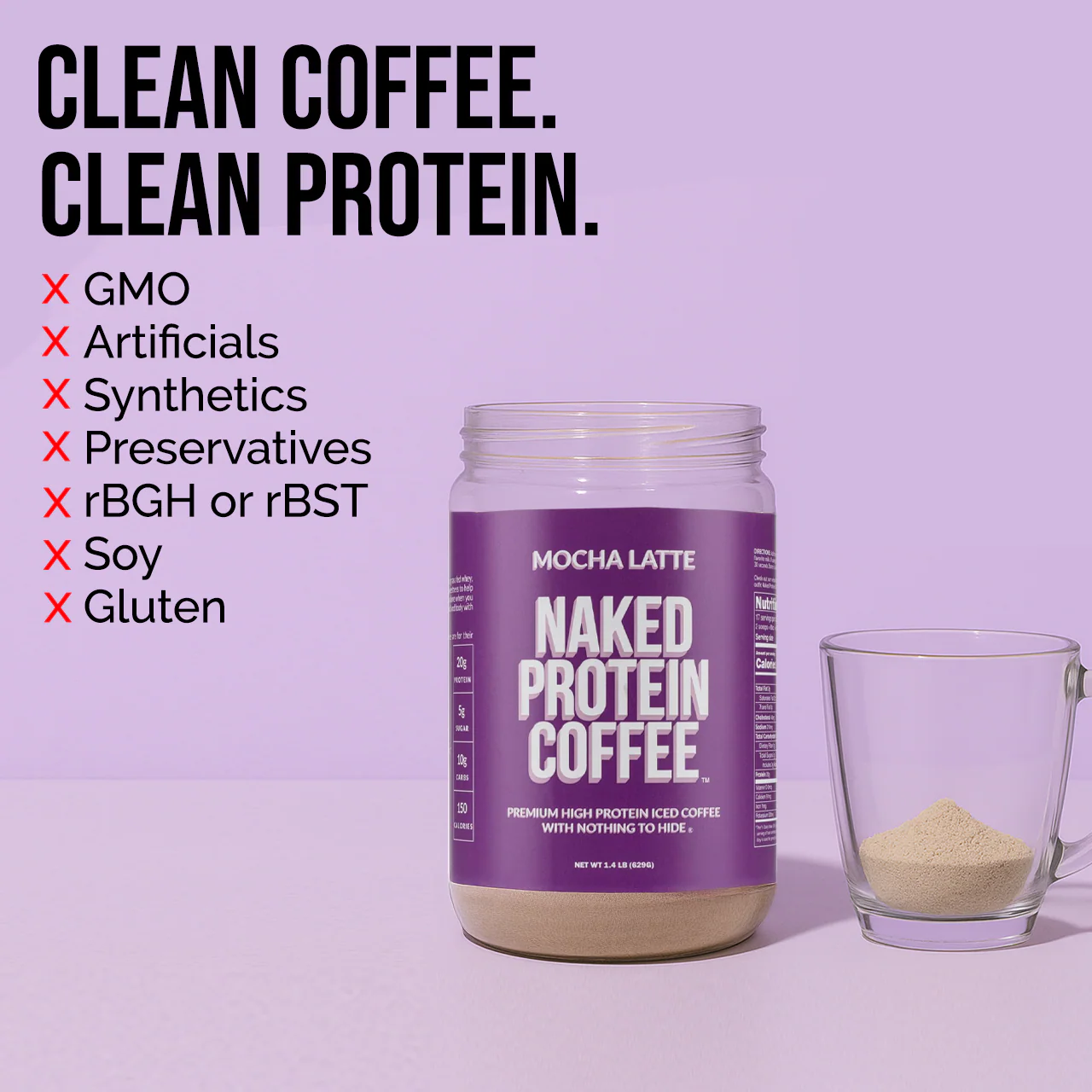 Mocha Latte Protein Iced Coffee | Naked Protein Coffee - 17 Servings - Image 4