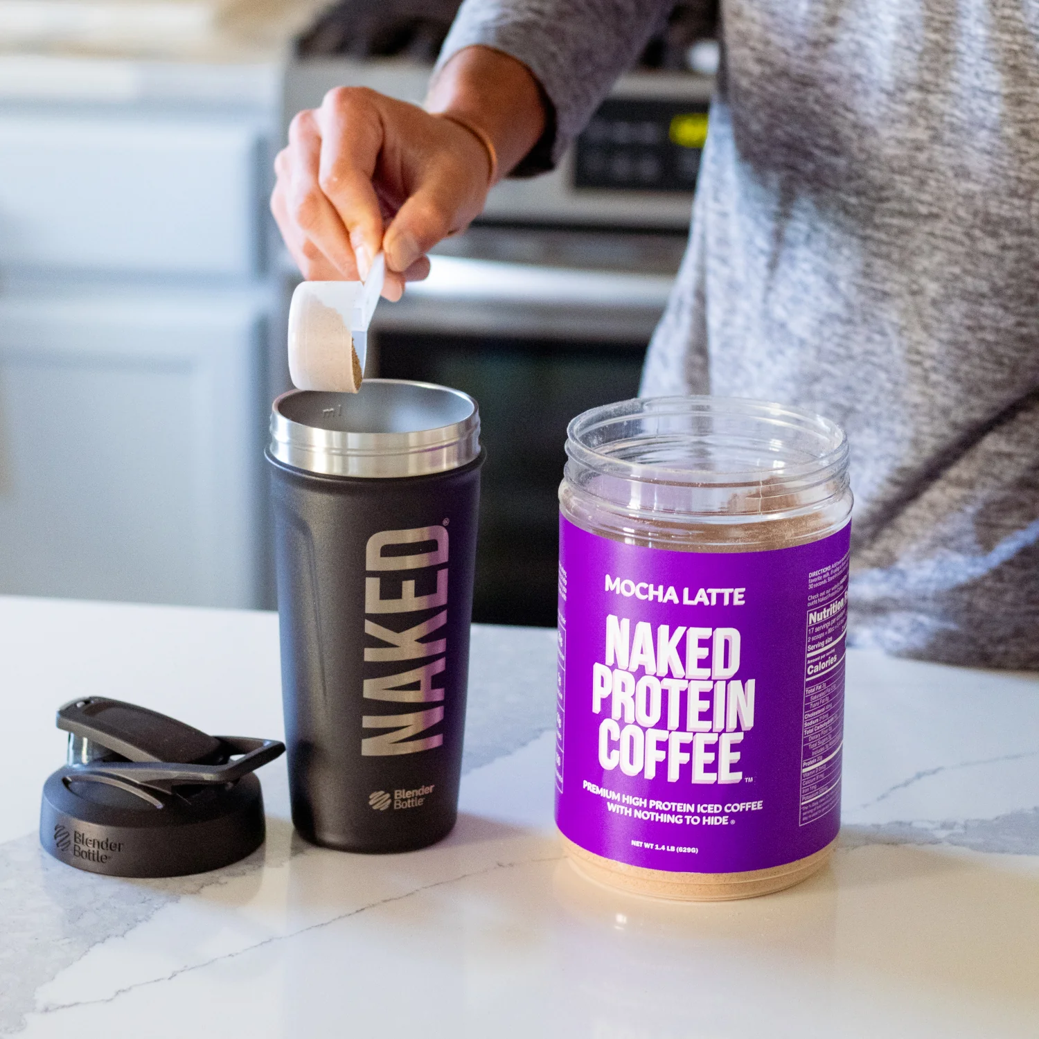 Mocha Latte Protein Iced Coffee | Naked Protein Coffee - 17 Servings - Image 8