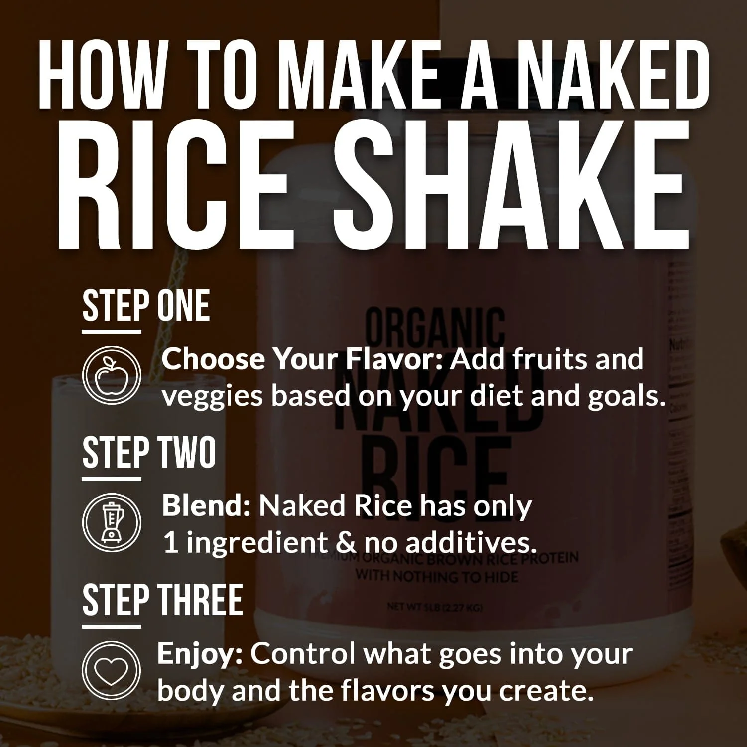 Organic Brown Rice Protein Powder | Naked Rice - 5lb - Image 4