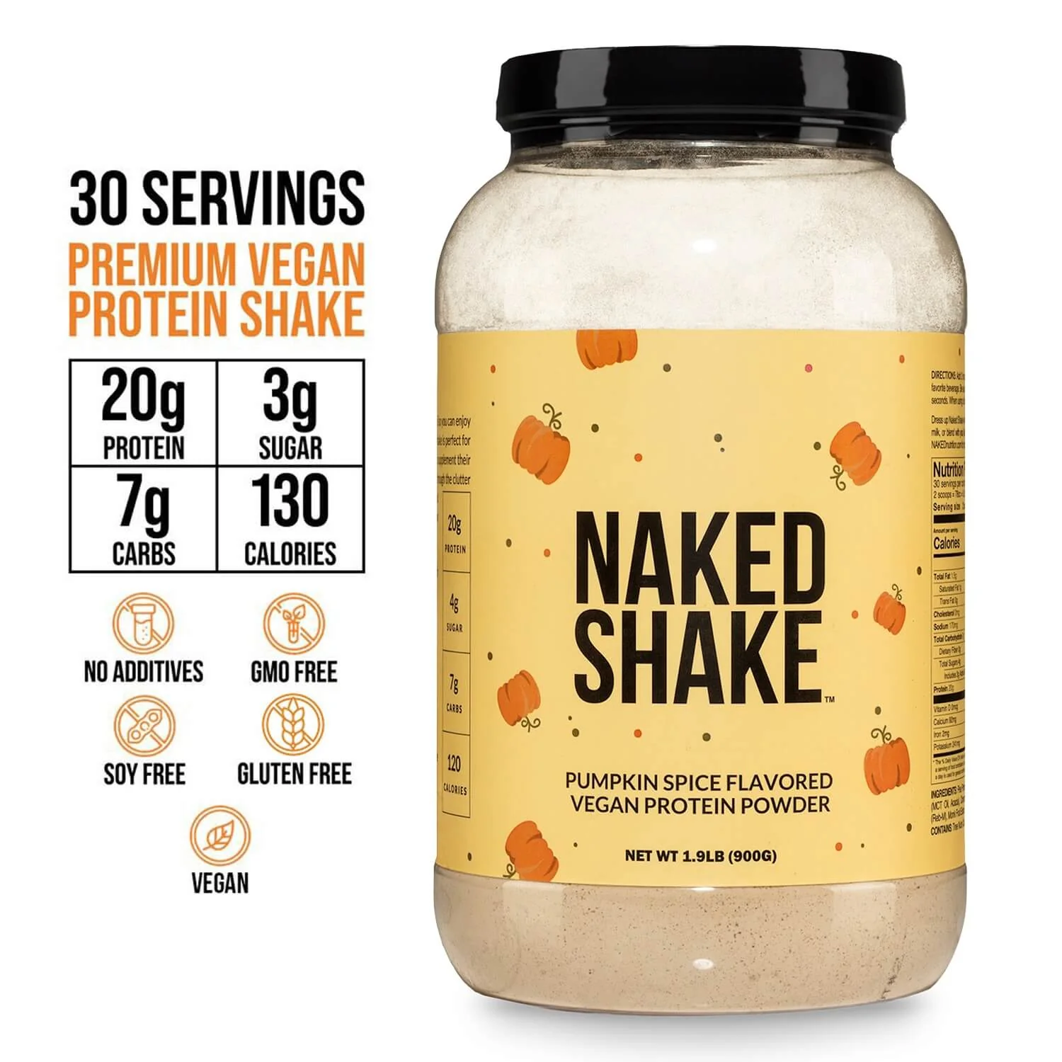Pumpkin Spice Protein Shake | Naked Shake - 30 Servings - Image 3