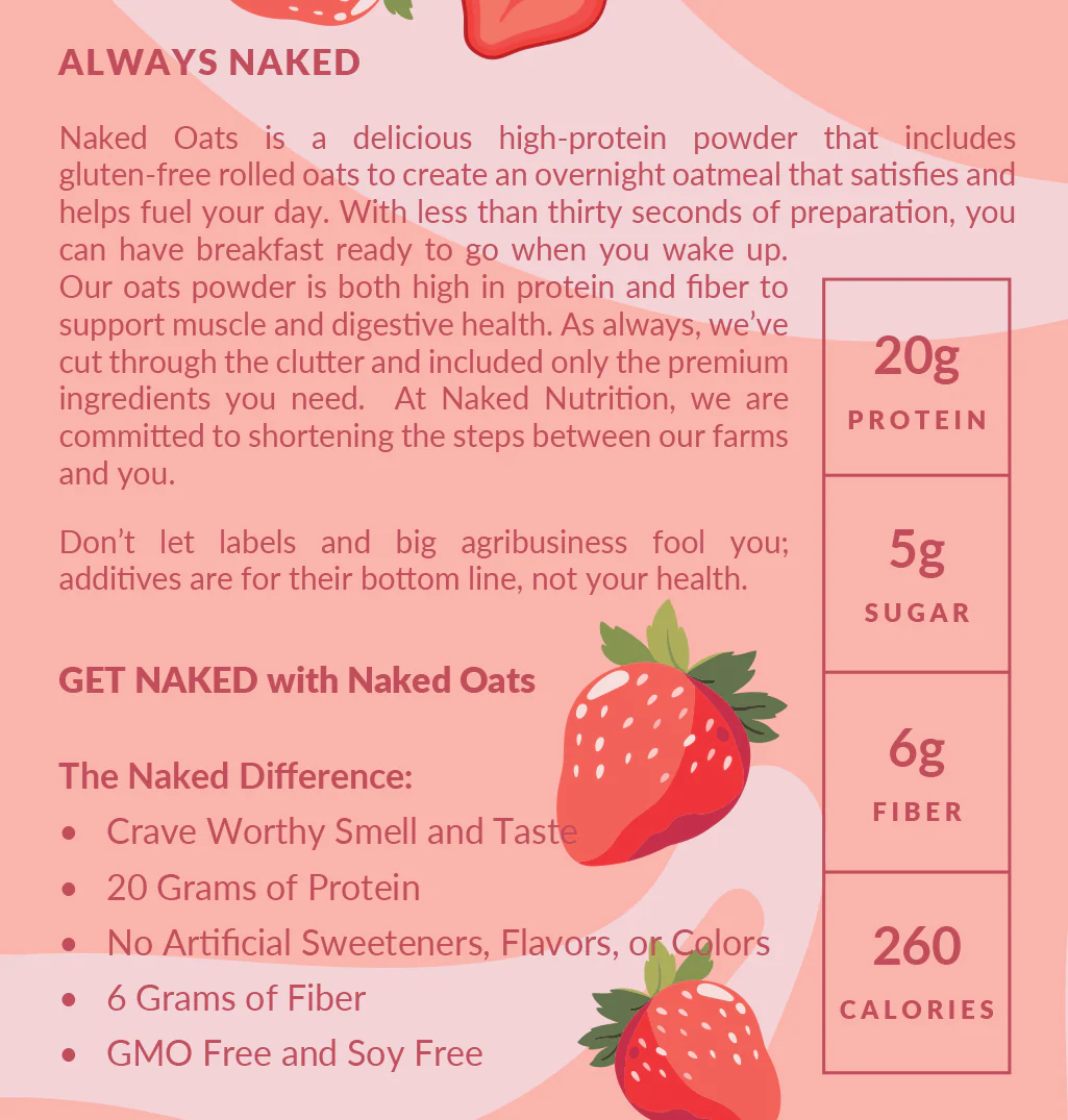 Strawberry Cream Protein Oats | Naked Oats - Image 5