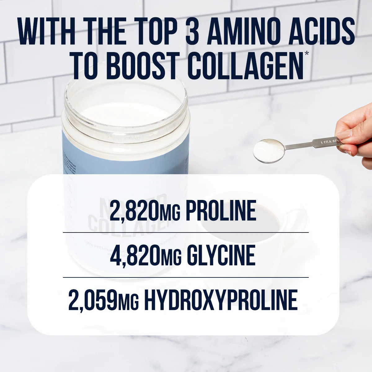 Vanilla Collagen Peptides with Hyaluronic Acid | Naked Collagen Advanced - 1.3 LB - Image 5
