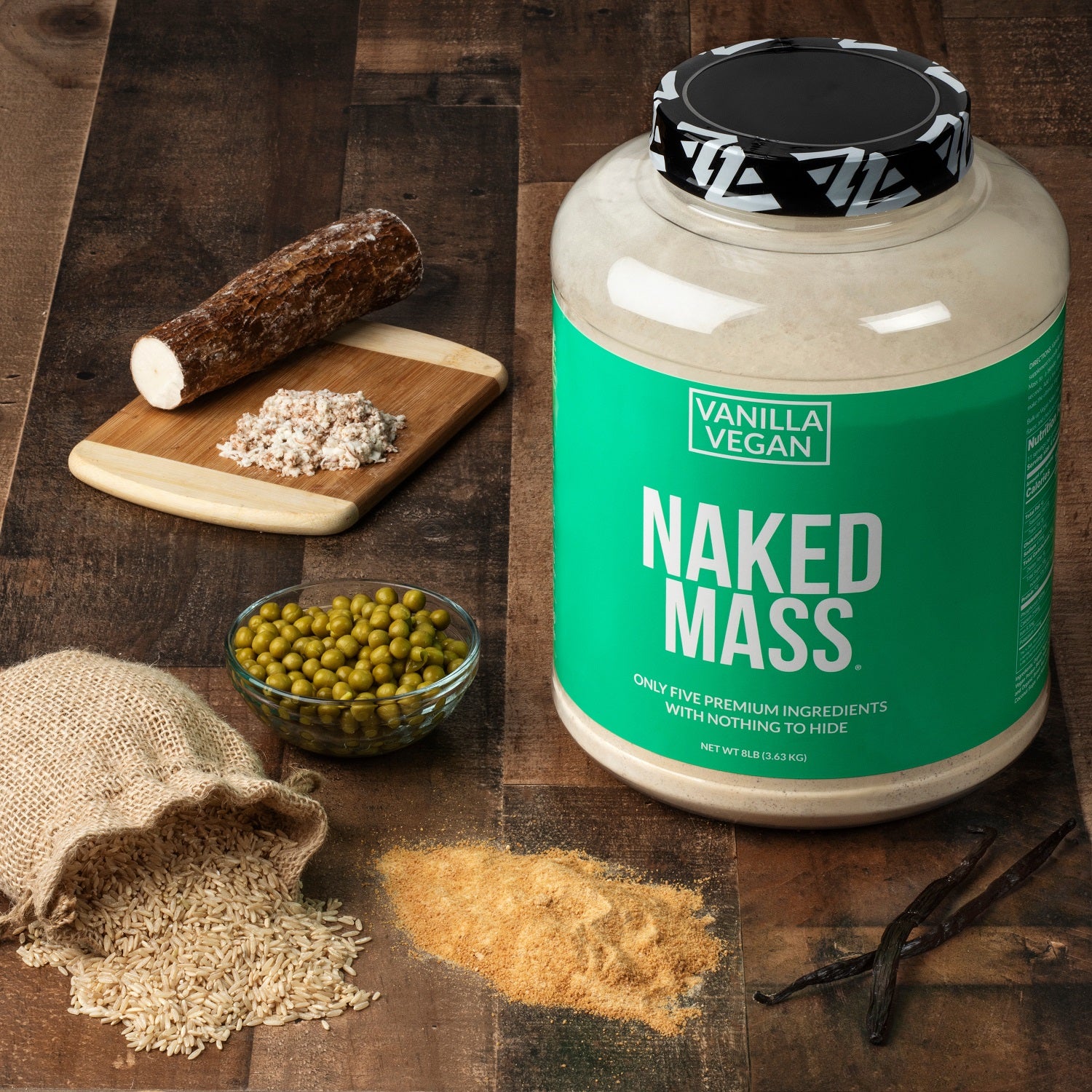 Vanilla Vegan Mass Gainer Supplement | Naked Vegan Mass - 12LB - Image 7