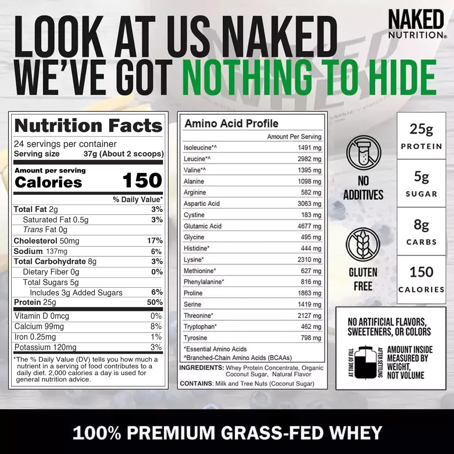 Vanilla Whey Protein Powder | Naked Vanilla Whey - 2LB - Image 5
