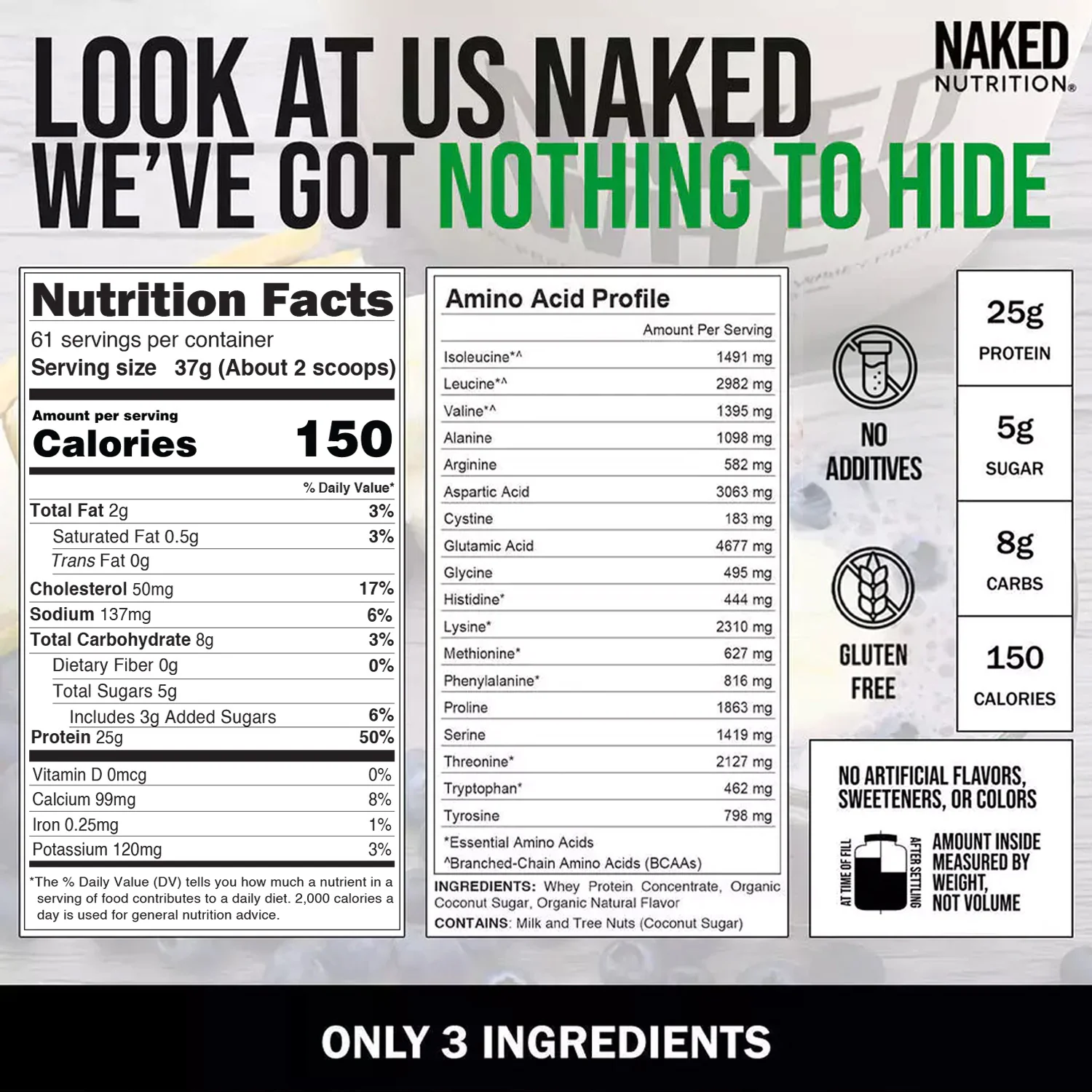 Vanilla Whey Protein Powder | Naked Vanilla Whey - 5LB - Image 5