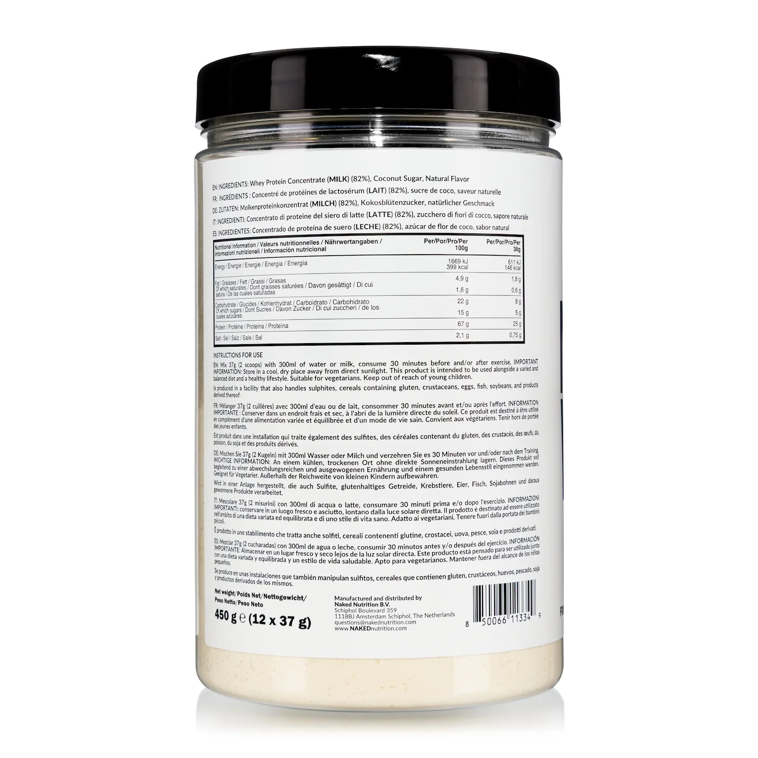 Vanilla Whey Protein Powder | Naked Vanilla Whey - 450g - Image 5
