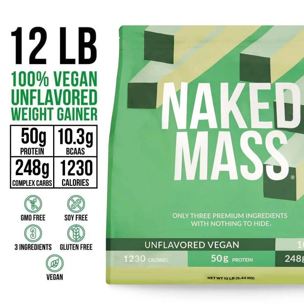 Vegan Mass Gainer Supplement | Naked Vegan Mass - 12LB - Image 3