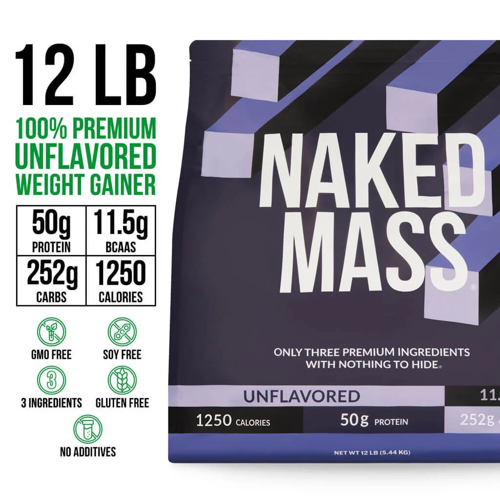 Mass Gainer Protein Supplement | Naked Mass - 12LB - Image 4